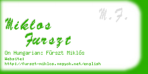 miklos furszt business card